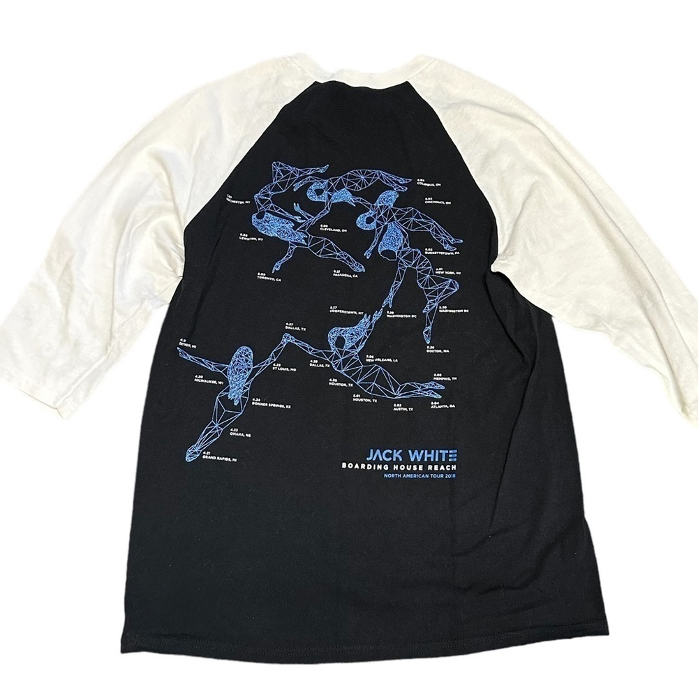 Jack White Tour Shirt Boarding House Reach 2018 White Stripes size M